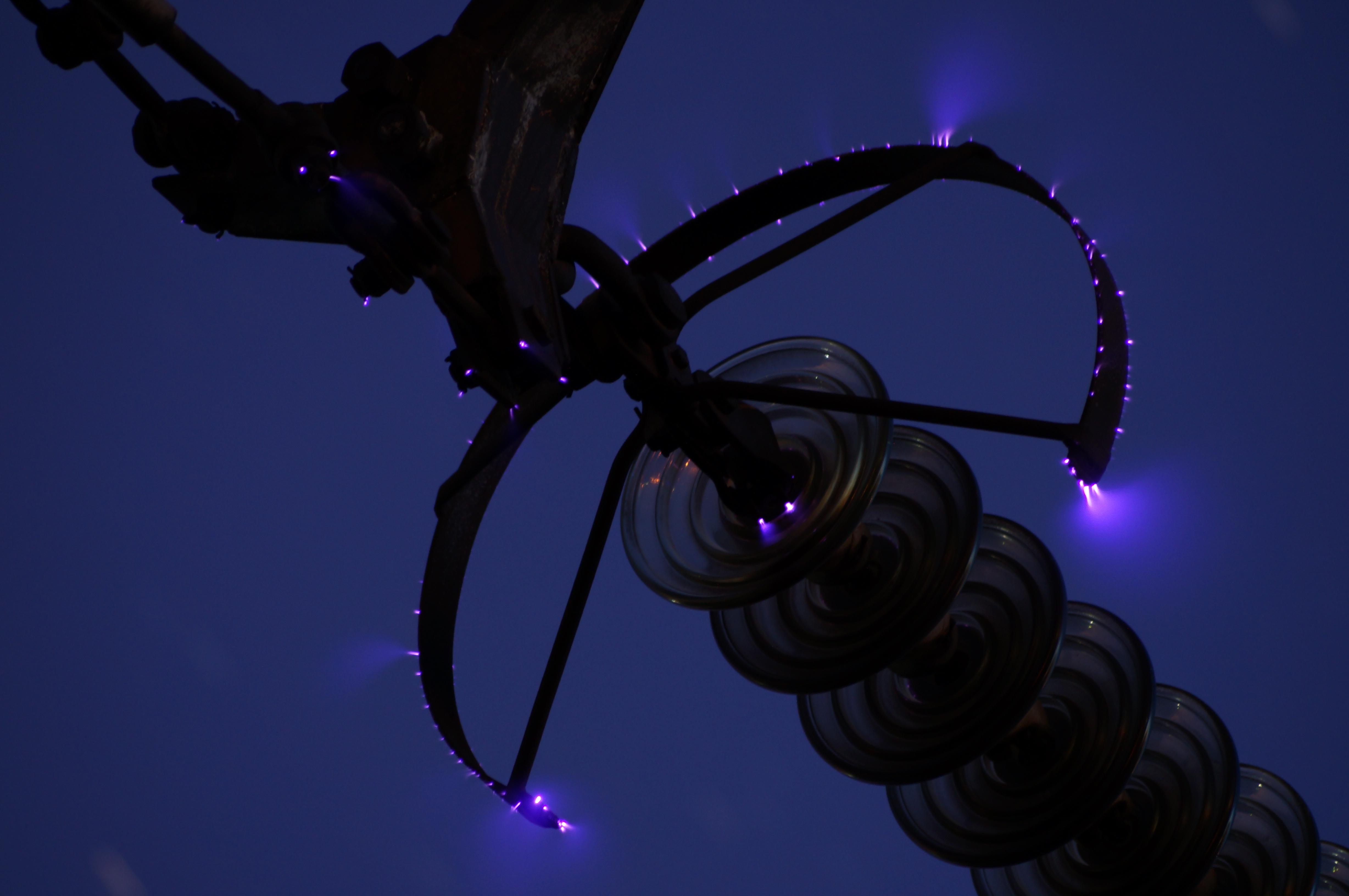 purple haze coming off powerlines